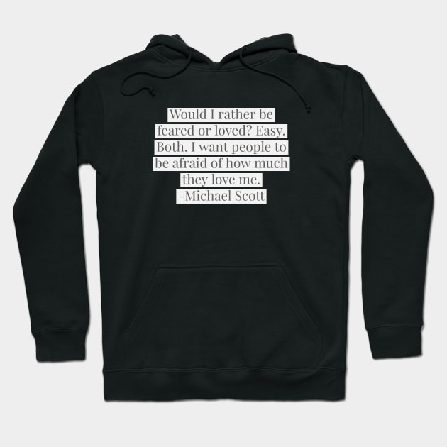 The Office USA TV Michael Scott Quote Hoodie by Designedby-E